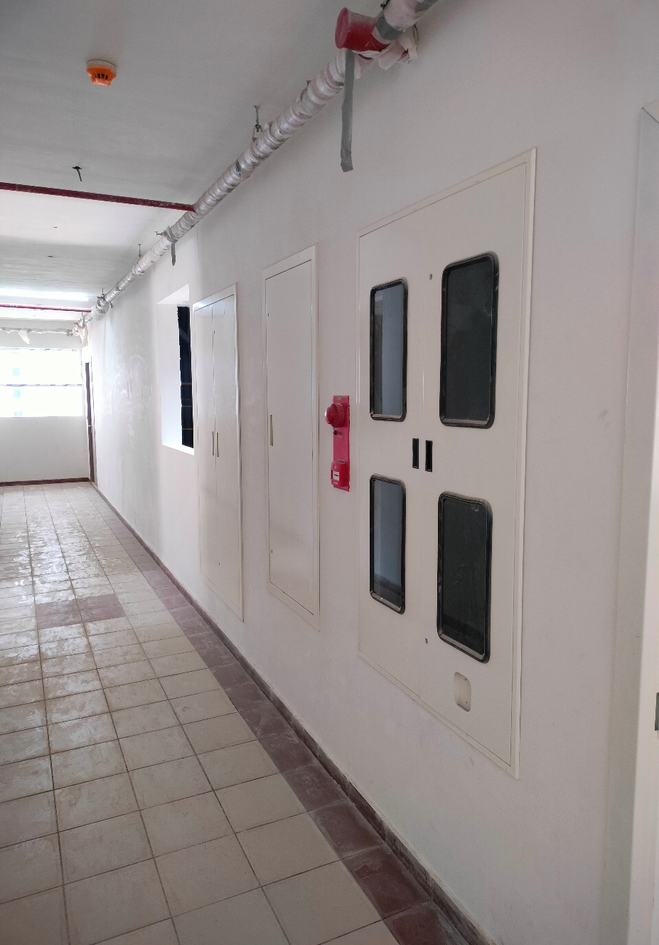 PHE shaft door fixing is completed