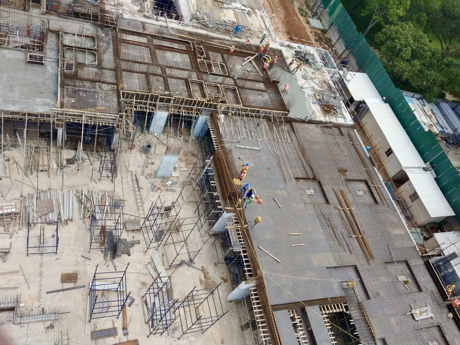 Tower C Ground floor shuttering and reinforcement work in progress