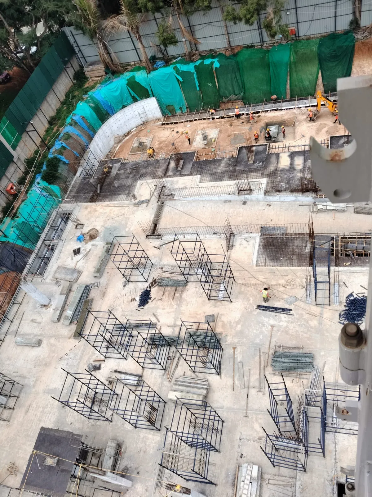 Tower C Ground floor shuttering and reinforcement work in progress