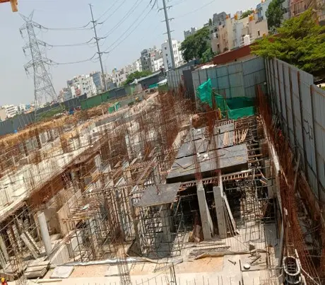 Tower A - Upper basement Slab in progress
