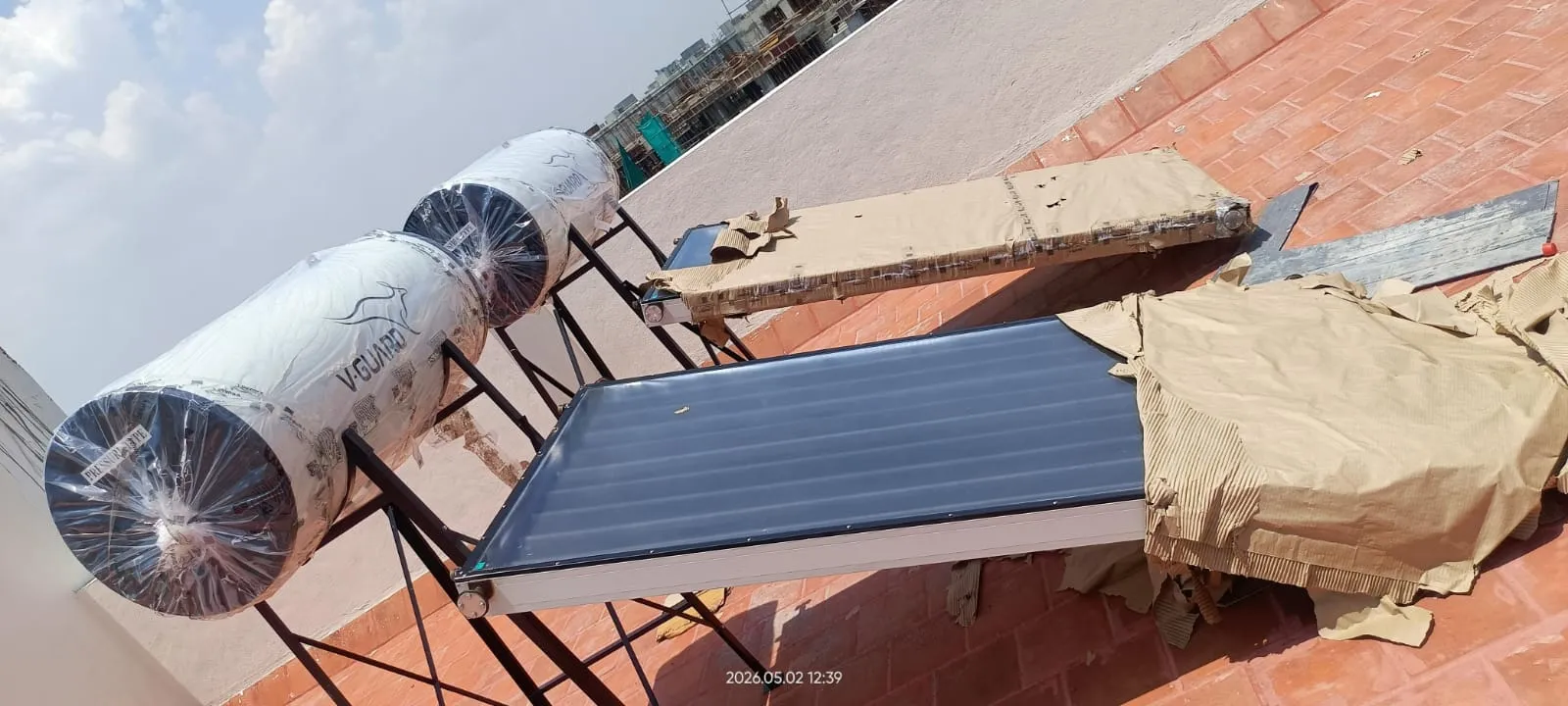 Tower 1 & 2 Above terrace activities Pump & solar installation has begun Shaft piping work completed Water meter installation work in progress