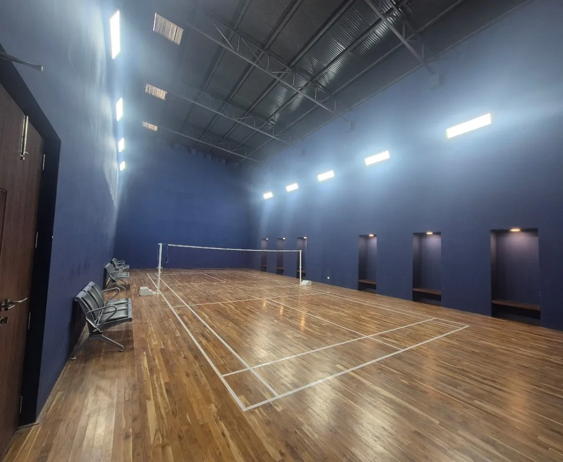 Gym, Badminton court and Swimming pool