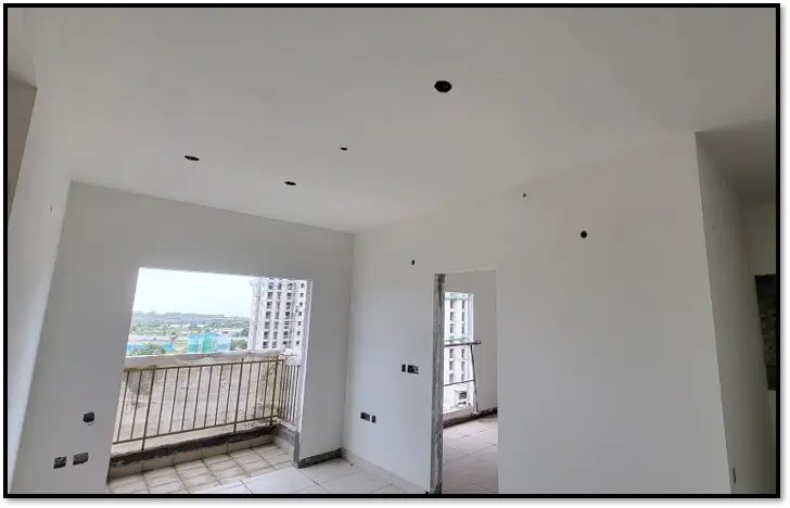 Tiling works Wing A B C : flooring work in progress