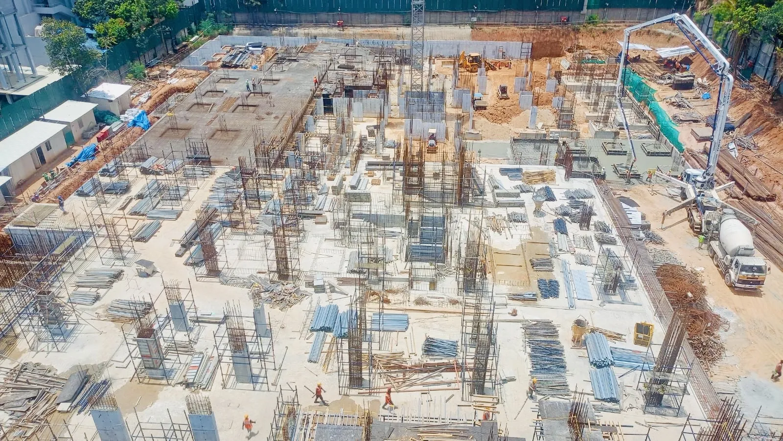 Tower B - B1 to Ground floor Column, shear wall work in progress