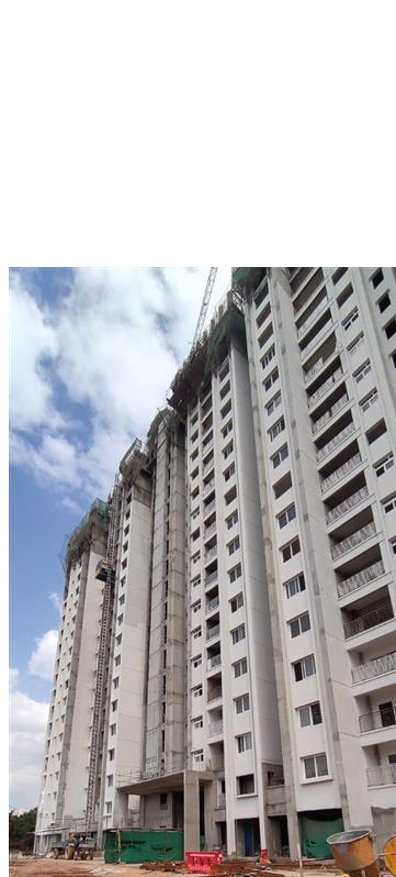 Tower E- External painting activities are in progress.