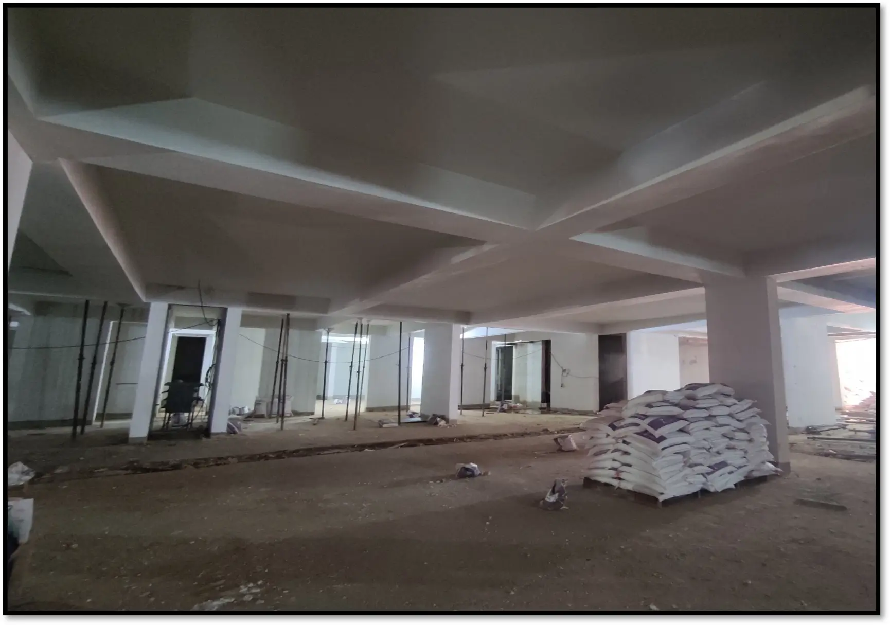 Lower basement painting works has begun