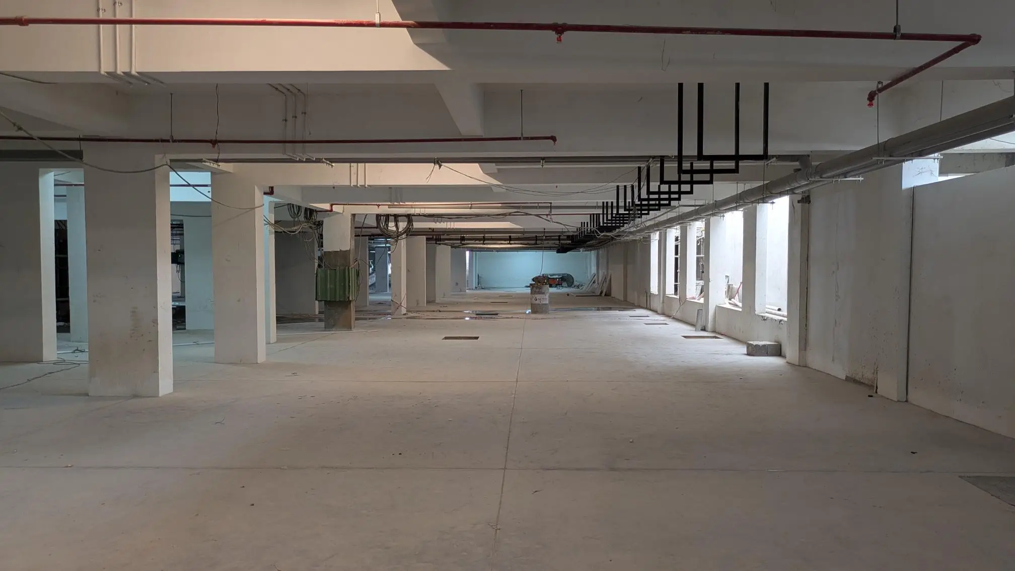 A & B Block – Basement Ceiling Service Works