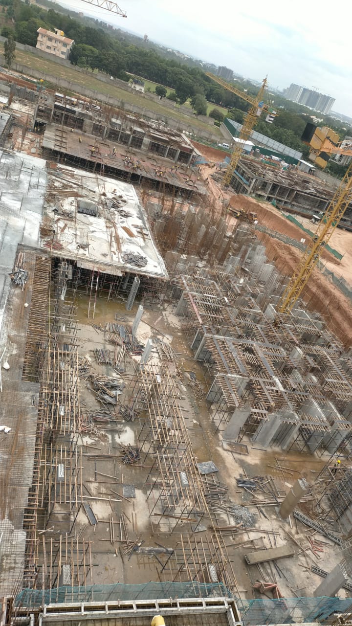 Central Podium Ground floor shuttering and reinforcement works is in progress