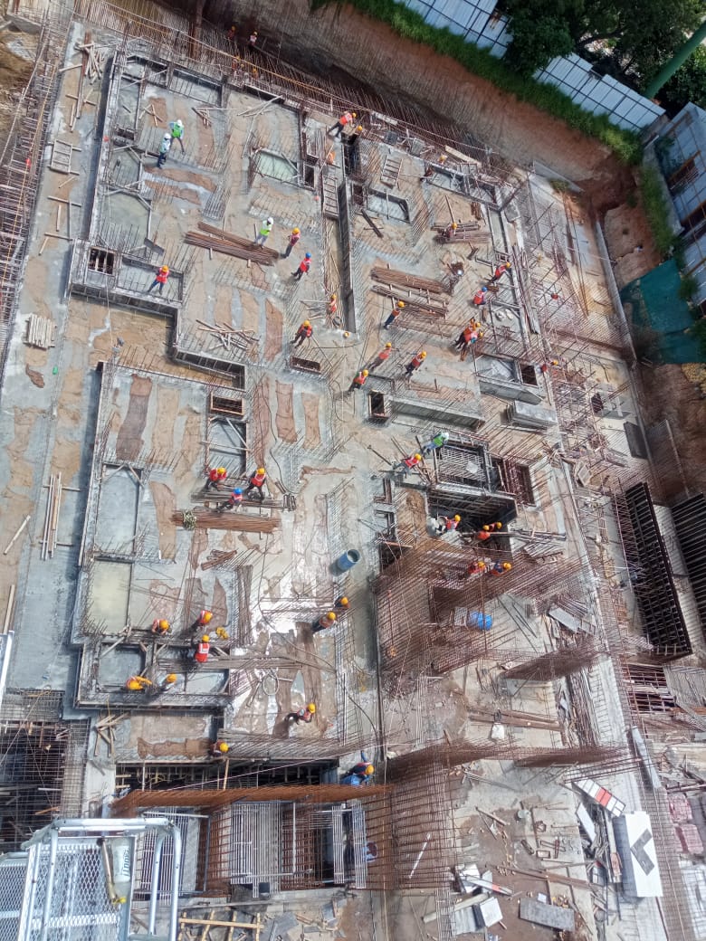 Ground floor slab casted