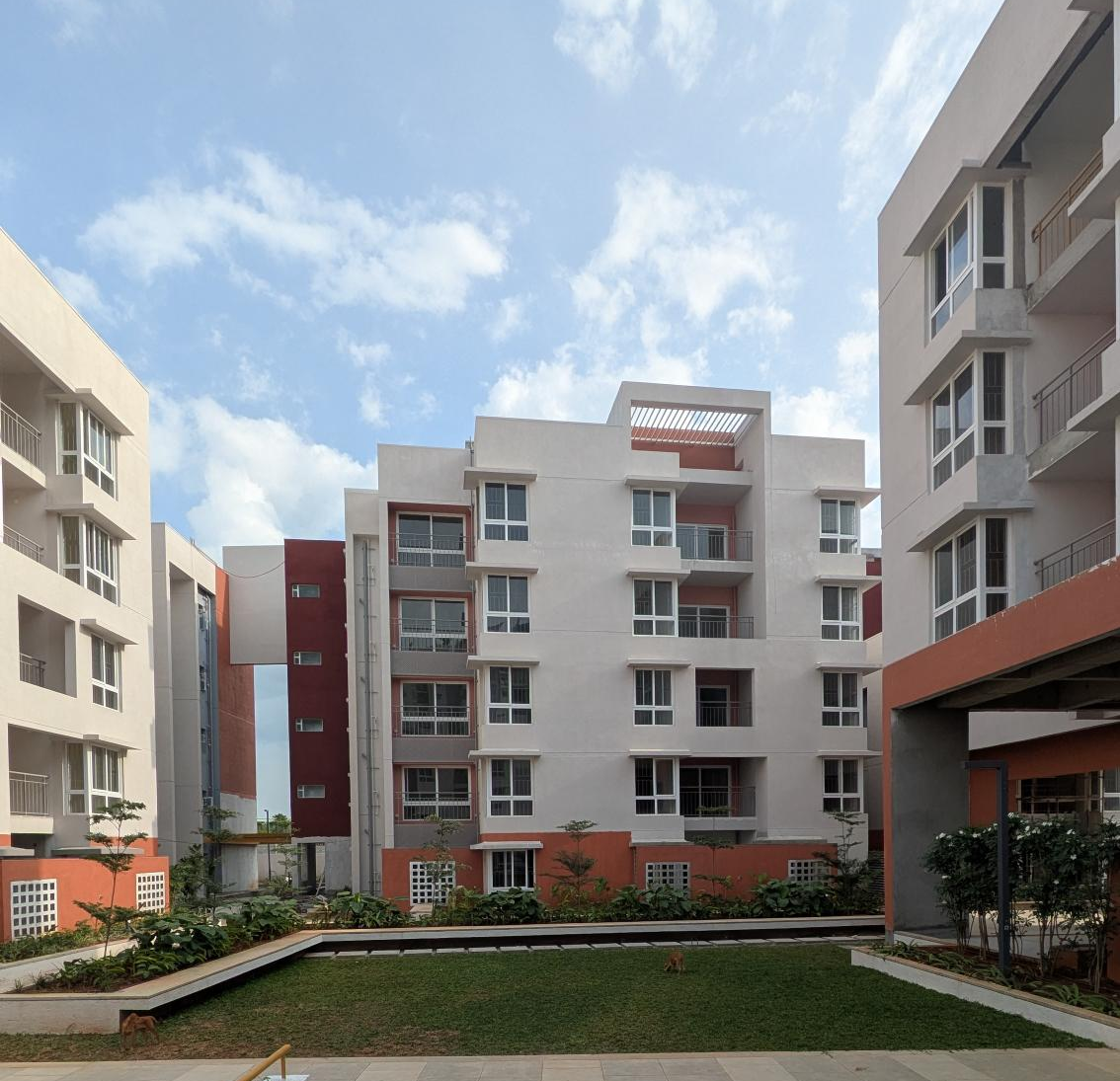 L Block    External paint work in progress. 18 flats QA certification completed. Terrace clay tile finishing completed. Basement VDF completed. Lift installed. Common area (Lift lobby and staircase) finishing work in progress. Basement Painting work in progress.