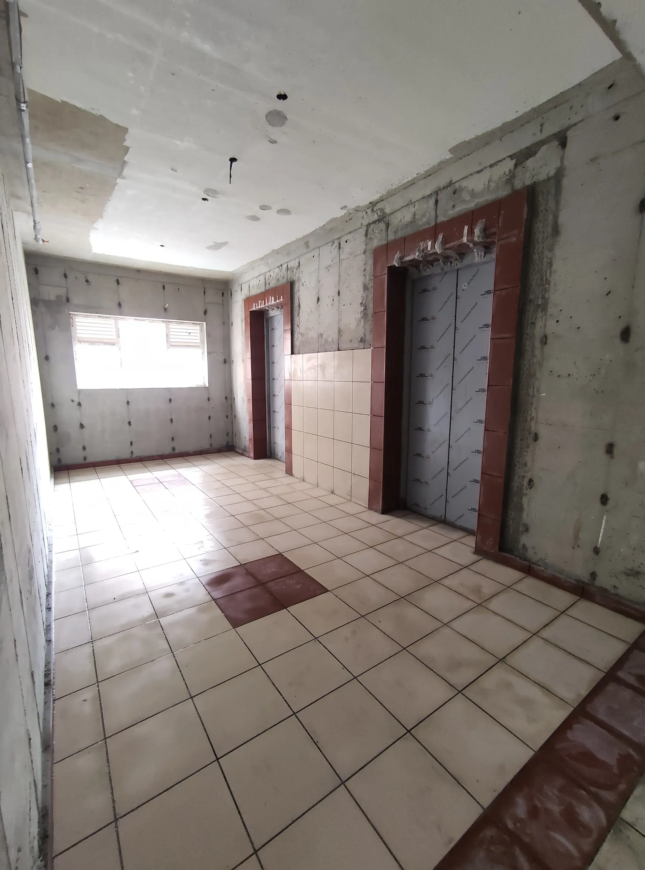 Corridor Area Tiling work in progress