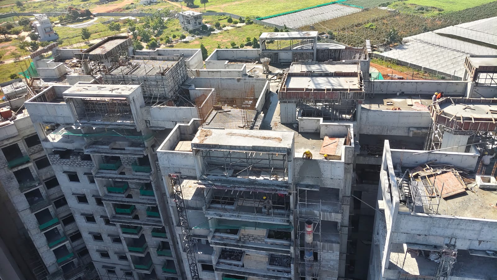 J Block Above Terrace features in progress