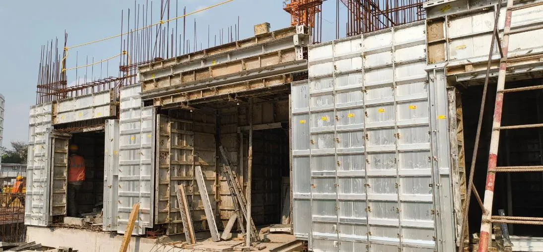 Tower – A: Ground floor Setting out works in progress