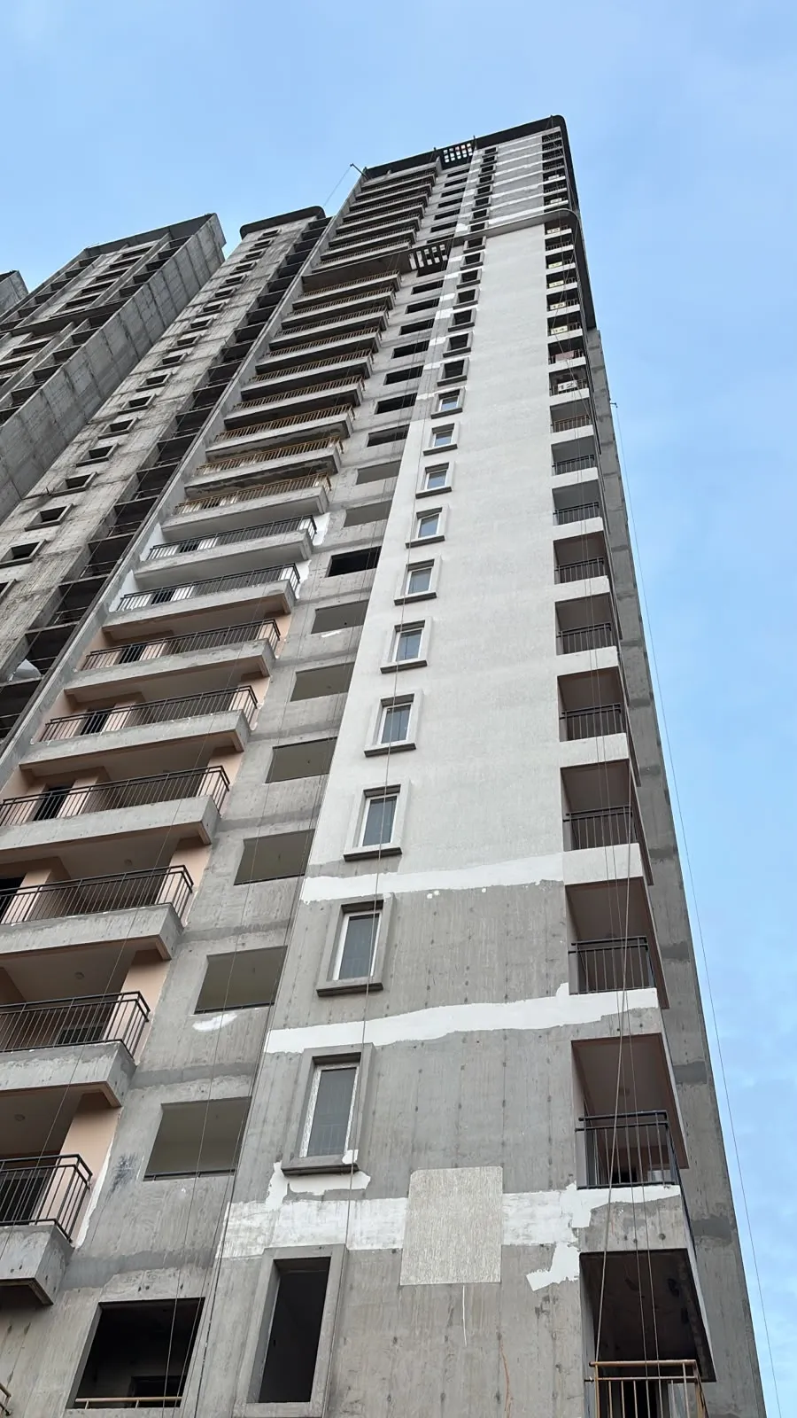 Above terrace structure works completed. Painting work in progress