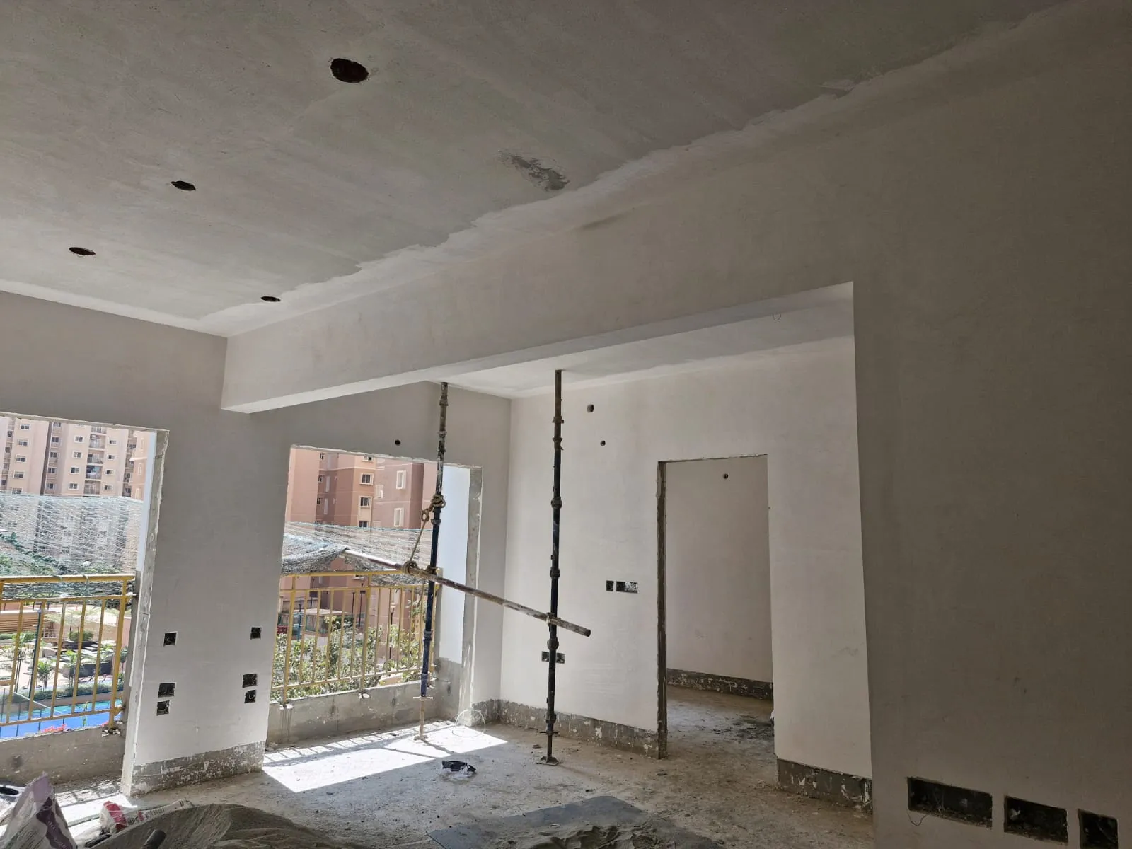 Plastering work in progress