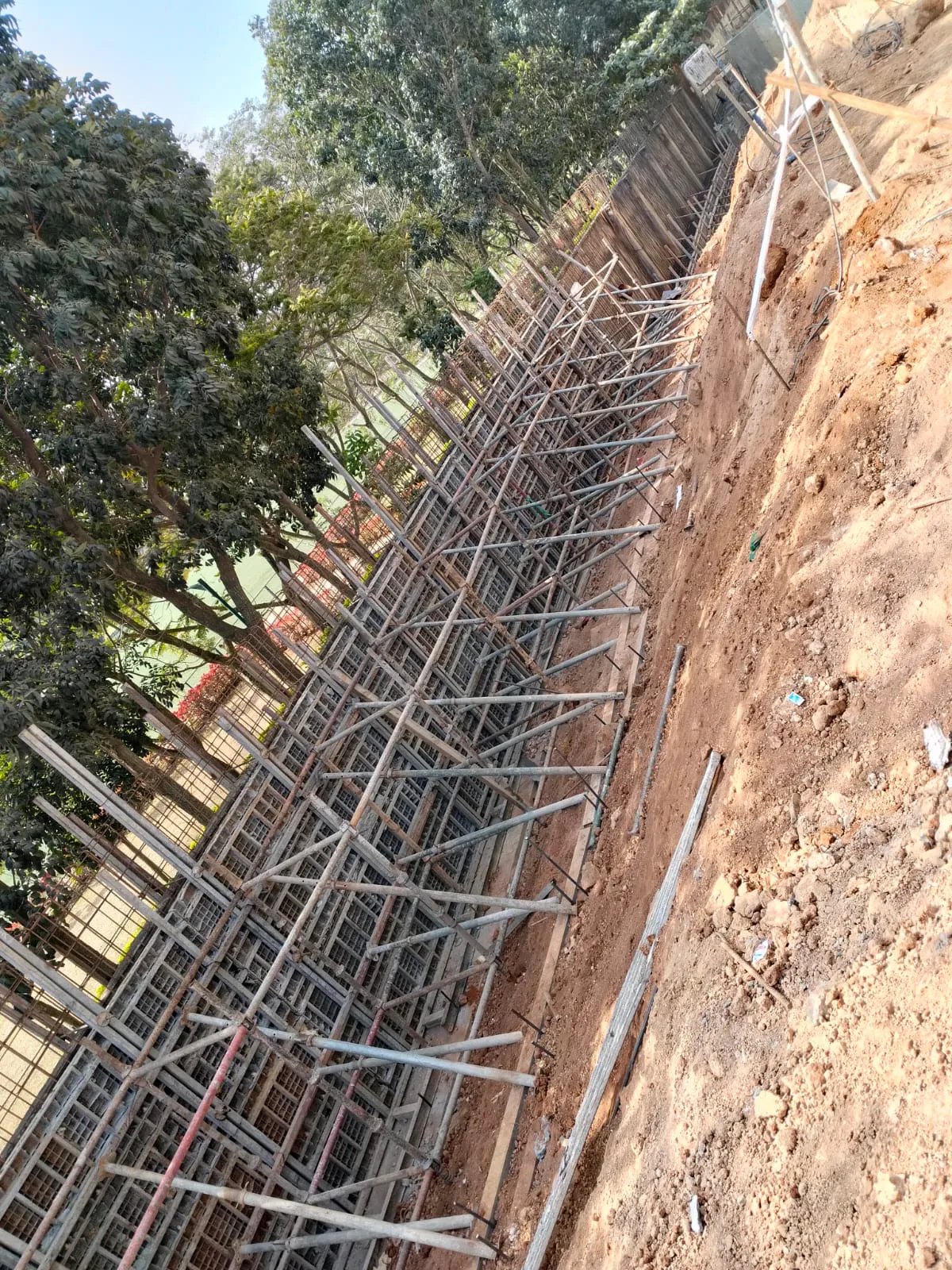 Compound Wall work in progress (South side & North east side)