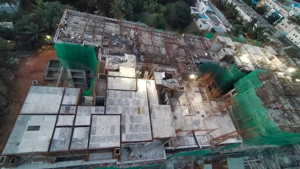 Tower C -Milestone Release -"On casting of 12th floor slab" - Status as on 11th