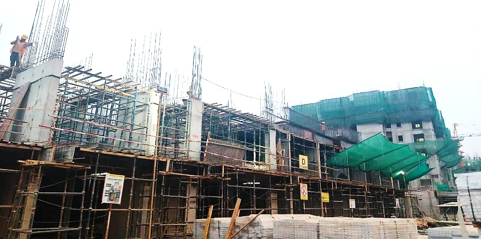 TOWER – D: Upper Basement Slab work in progress