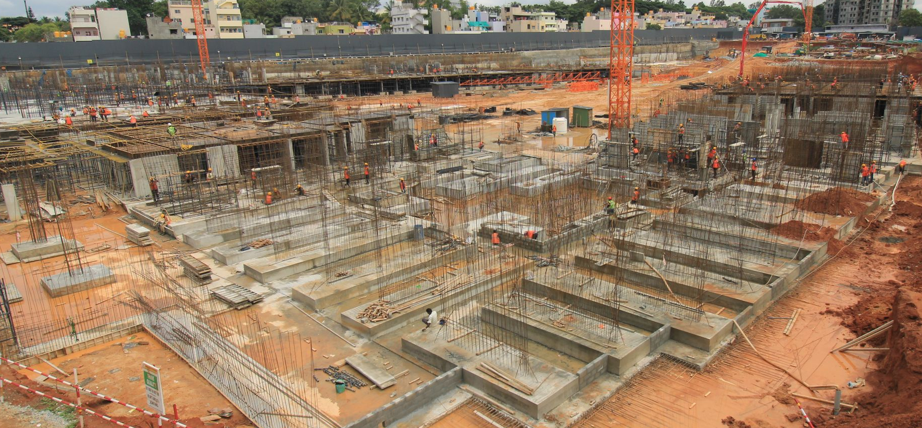 TOWER – G: Raft completed, Lower basement to Upper basement work in progress