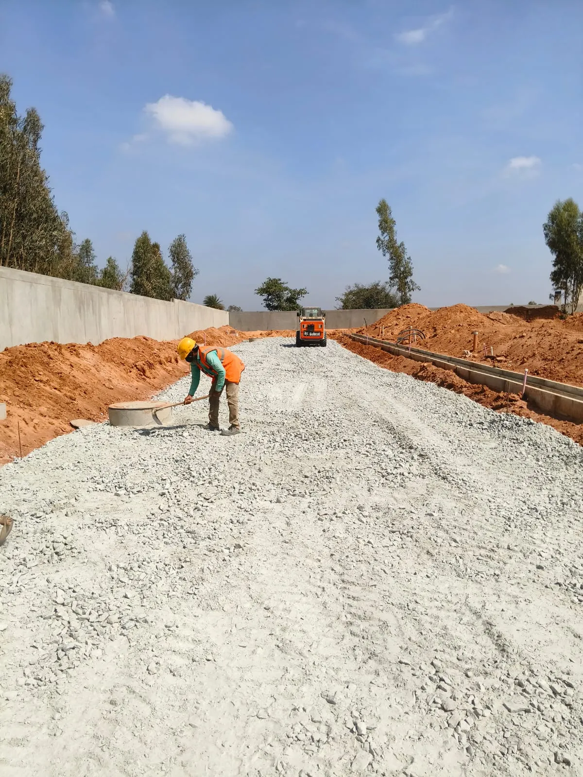 Levelling work in progress