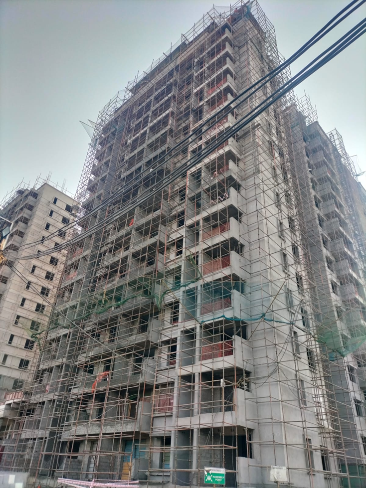Tower D - External plastering & texture work in progress.