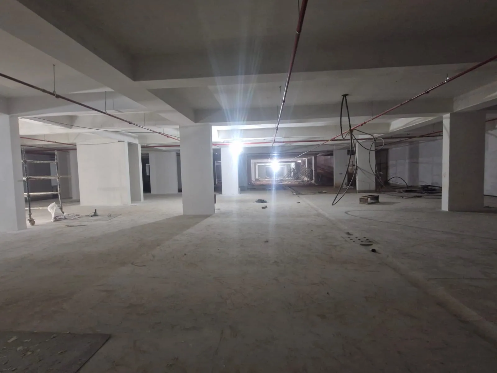 Lower basement flooring work in progress