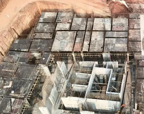 Tower – C: Upper basement slab works in progress