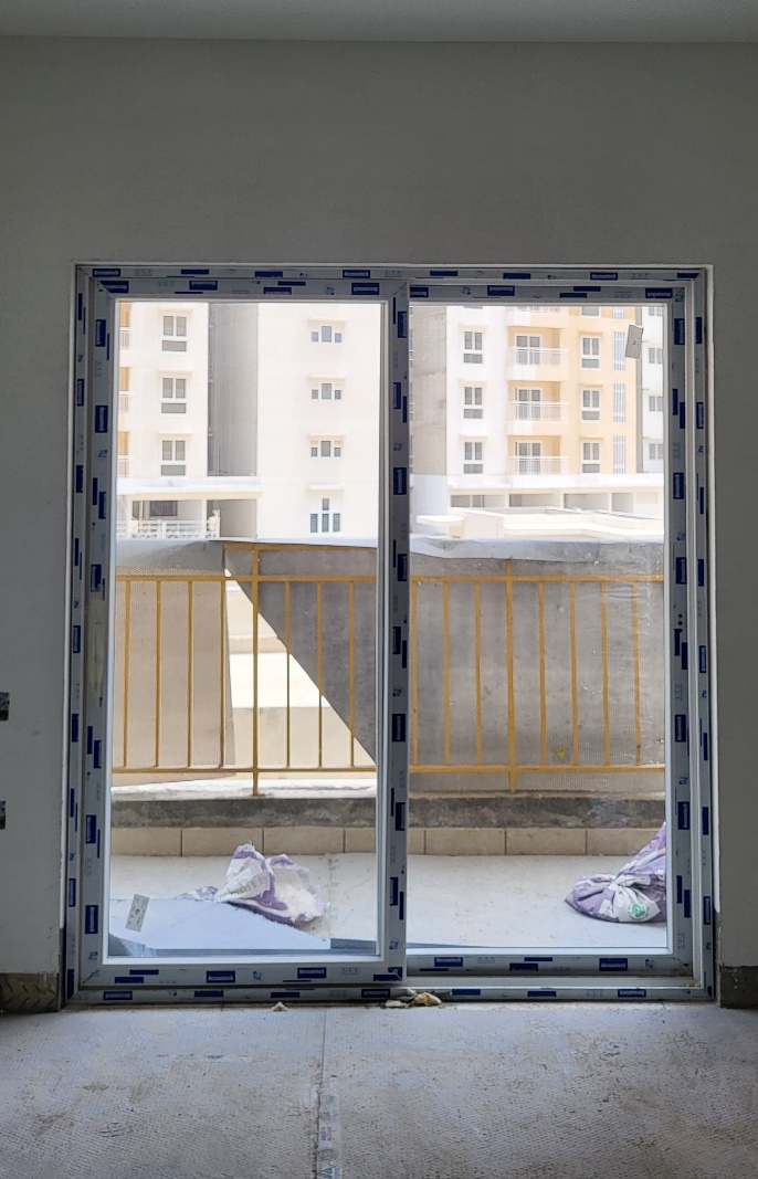 UPVC windows, doors installation work in progress- 1st floor