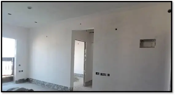 Internal flats Plastering work in progress