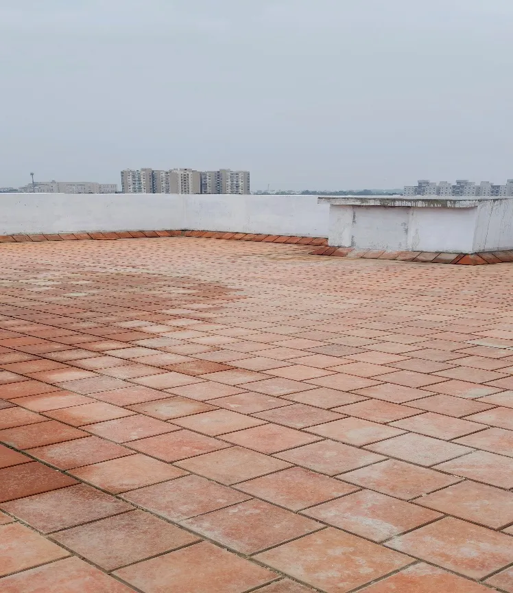 Above terrace activities Waterproofing completed Flooring completed Terrace painting completed