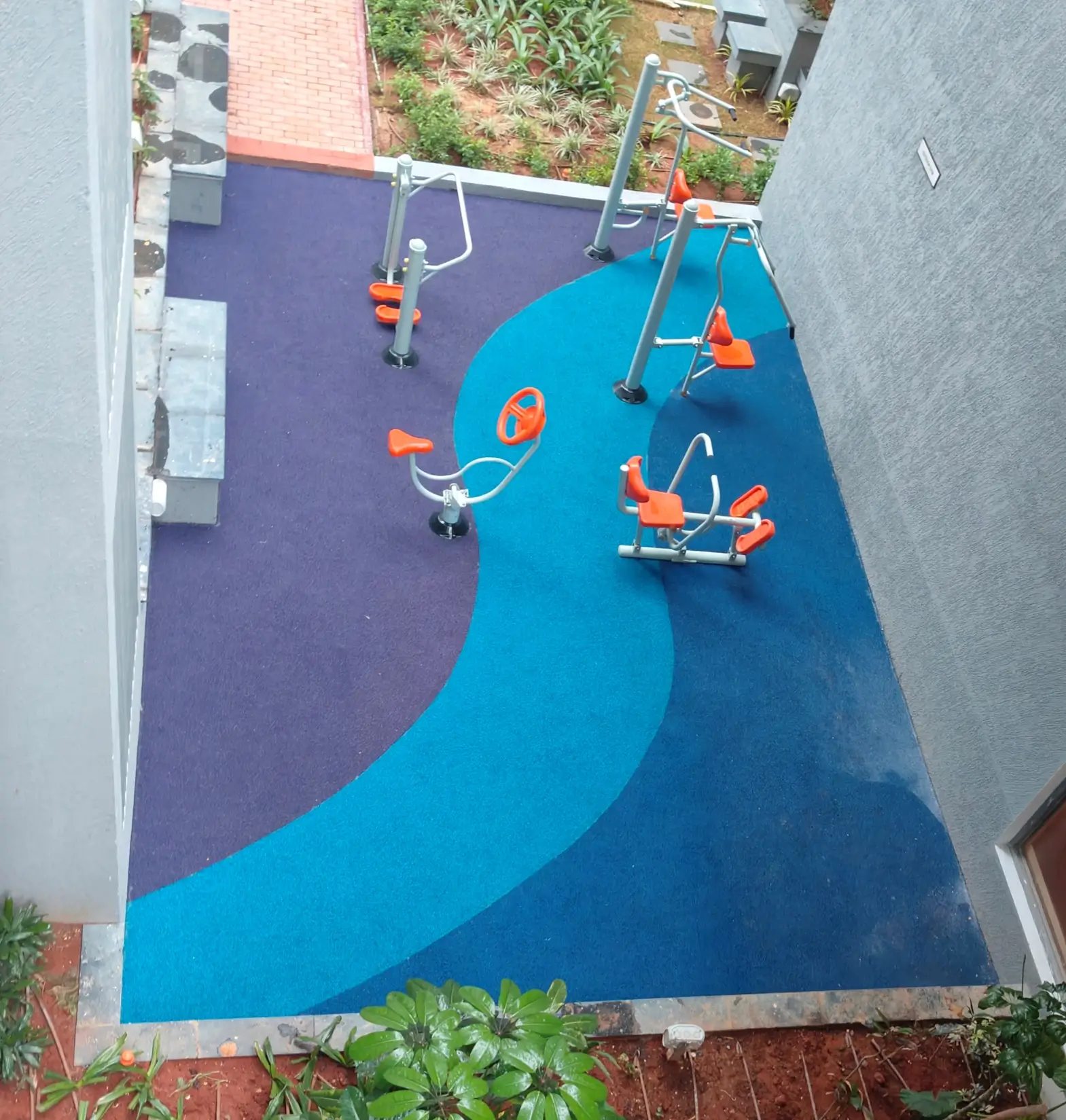 Outdoor gym work completed