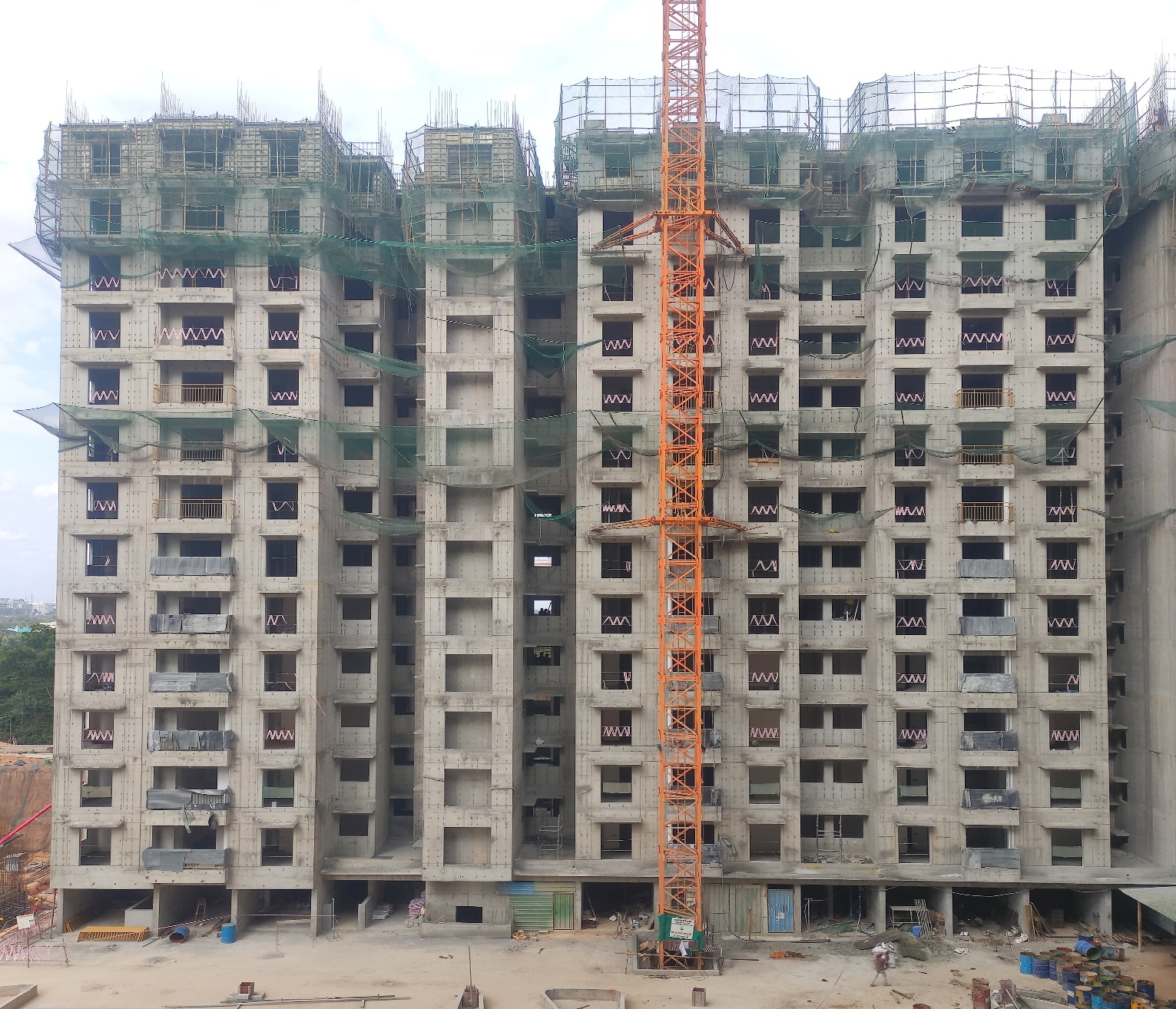 Wing C- 14th Floor slab shuttering WIP