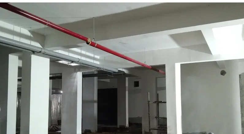 A & B Block – Basement Ceiling Service Works
