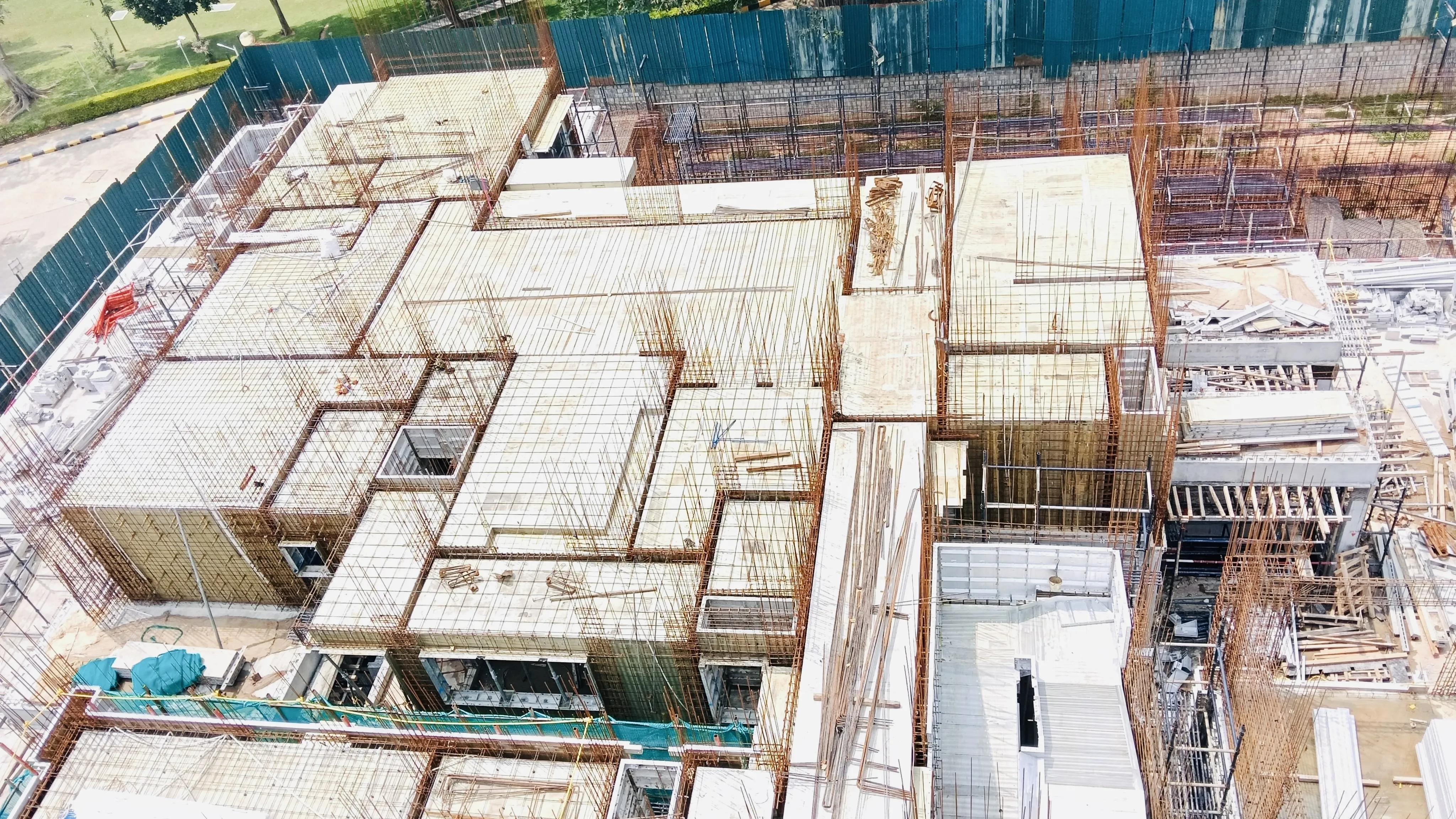 Tower A - Ground floor to 2nd  floor | Wall shuttering and Reinforcement work in progress