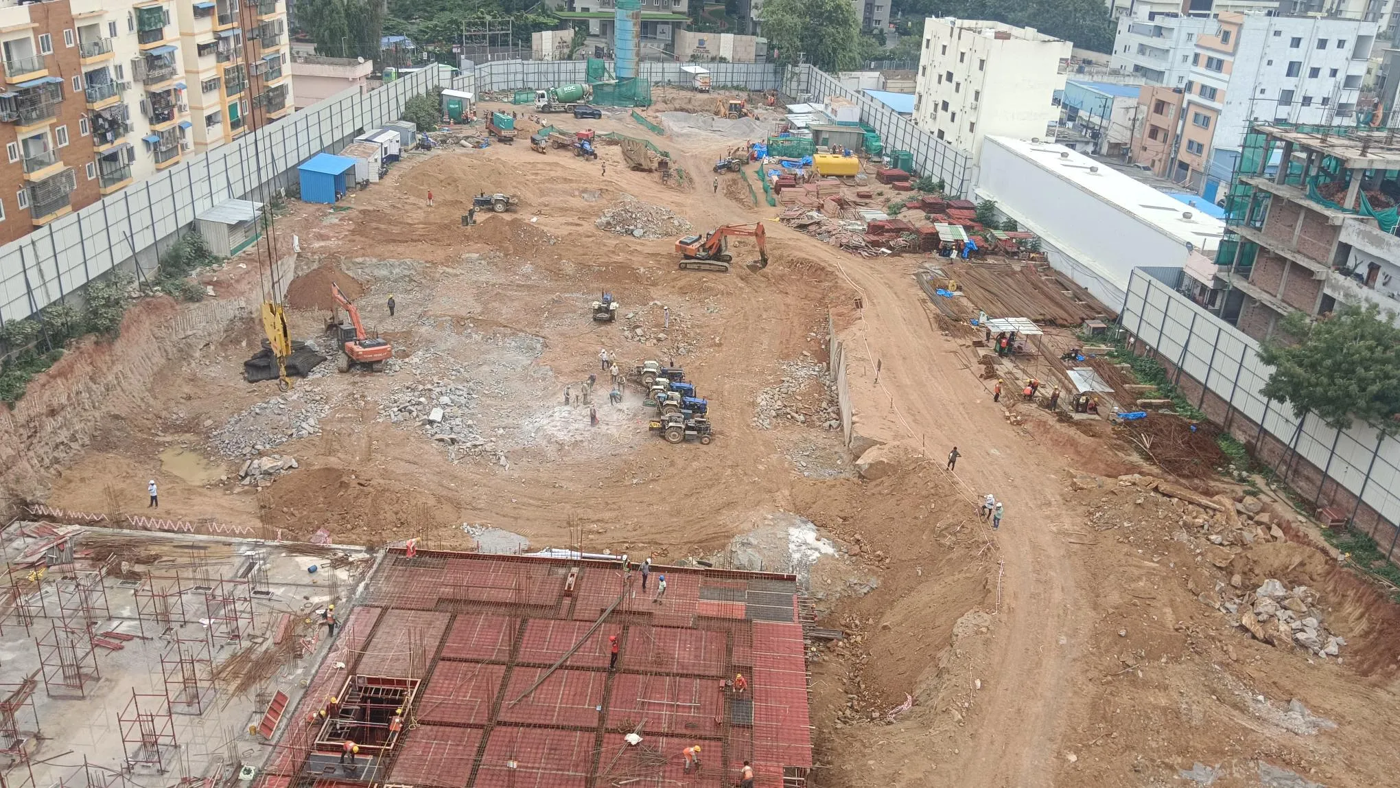 Tower A Excavation works in progress