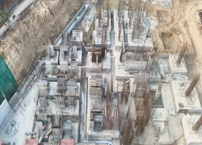 Brigade Lakecrest - Tower D - Upper basement  | Column work in progress