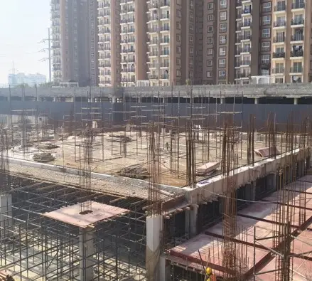 Brigade Lakecrest - Podium - Upper basement | Column and Slab work  in progress