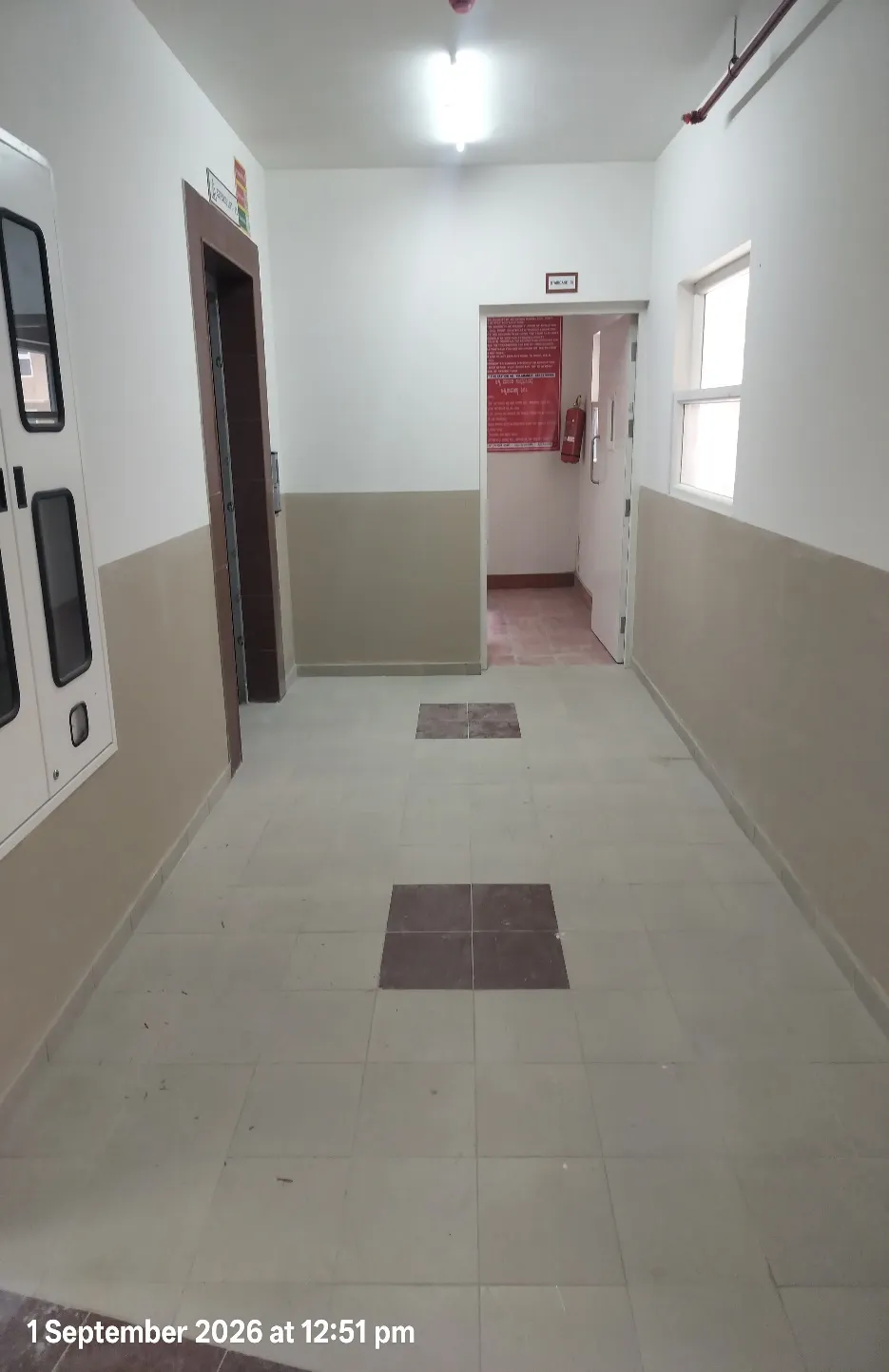 Corridor Tiling work completed