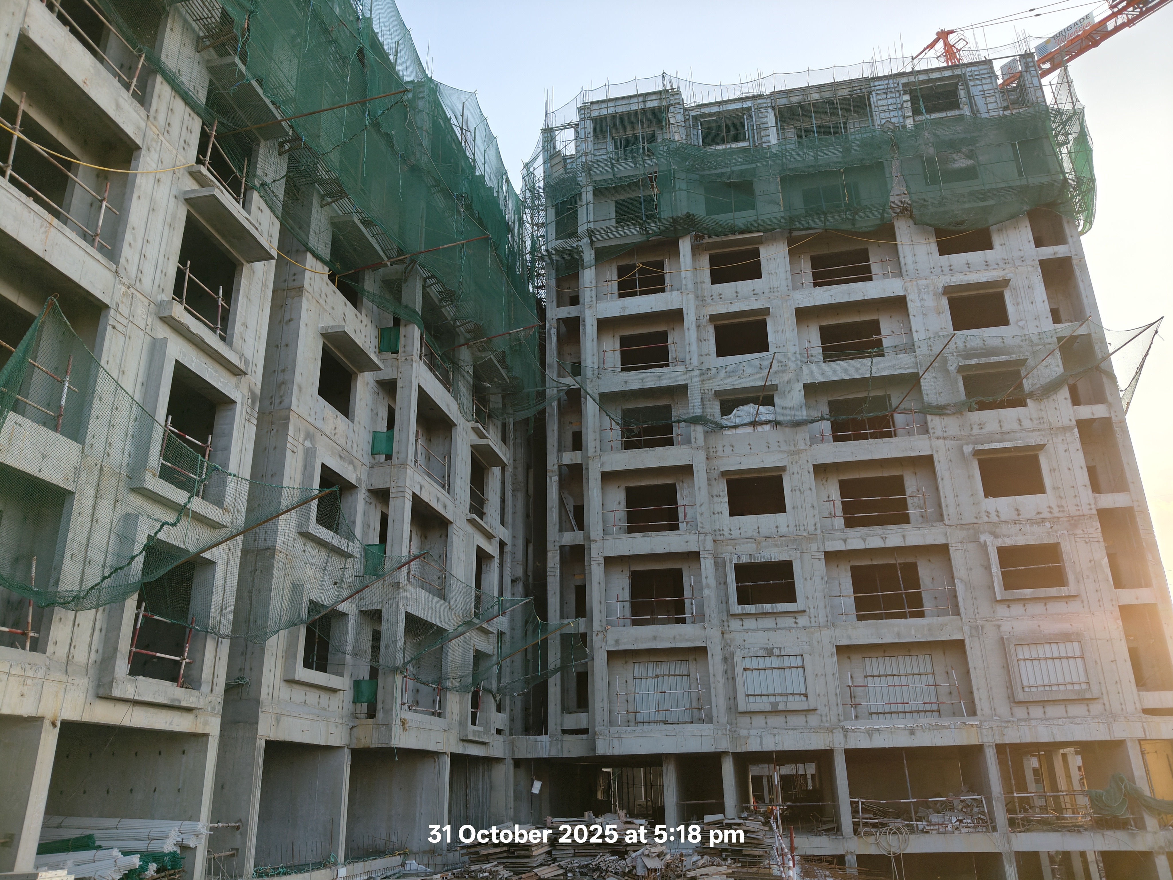 Brigade Valencia - Brillio - Part B - Milestone Release "On Casting of Fifth floor slab" - Status as on 31st