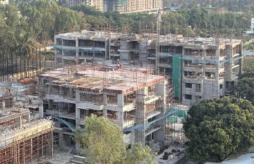 Ebony Structure Work Status- Tower C & D Tower C -3rd Floor in progress &Tower D -4th & 5th floor in progress