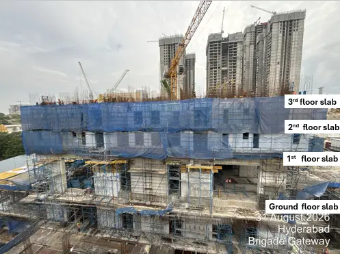 Tower B - Milestone Release -"On completion of Third Floor Slab"- Status as on 02nd