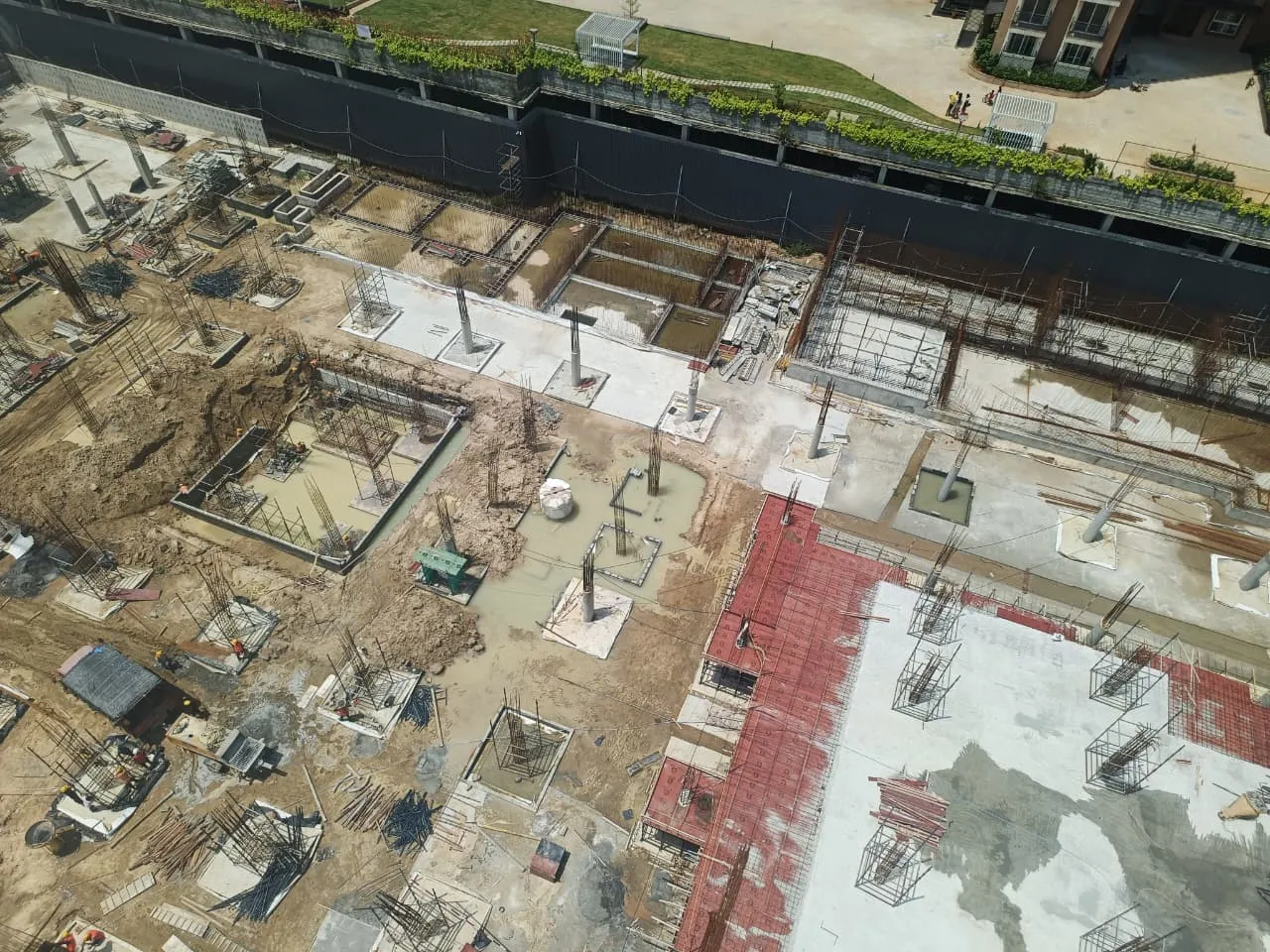 Podium Upper basement Columns and Slabs in progress
