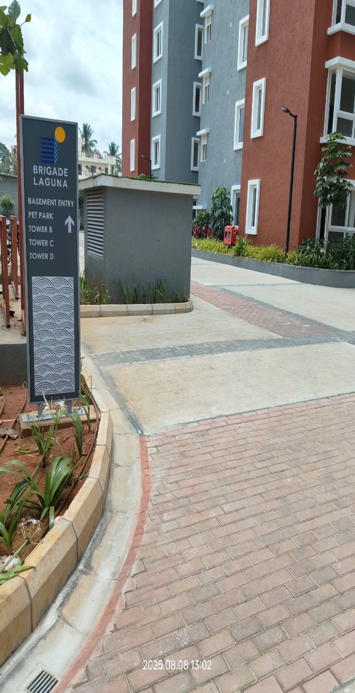 Podium driveway external development work completed