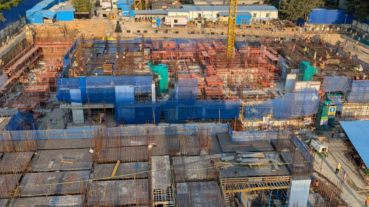 Tower – 3 Status Basement1-Ground Floor wall work in progress & Ground Floor Slab Work in progress