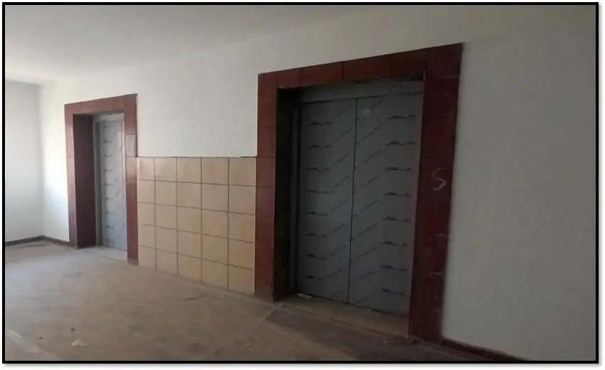 Lift Dado Tiling work and Corridor Area Painting work in progress