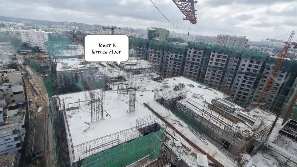 TOWER – K: Terrace floor slab Completed.