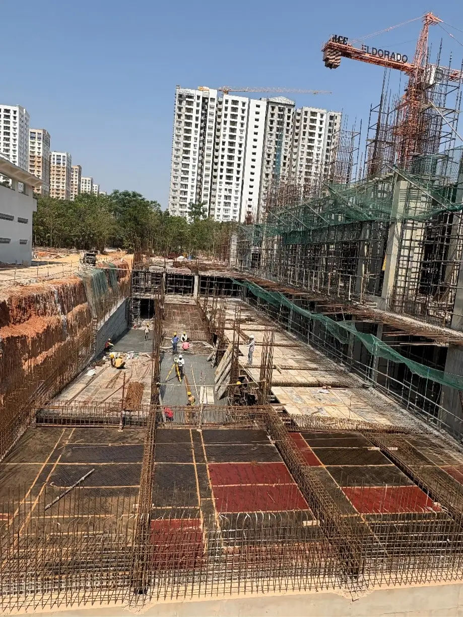 South ramp- B2 – B1slab reinforcement wip.