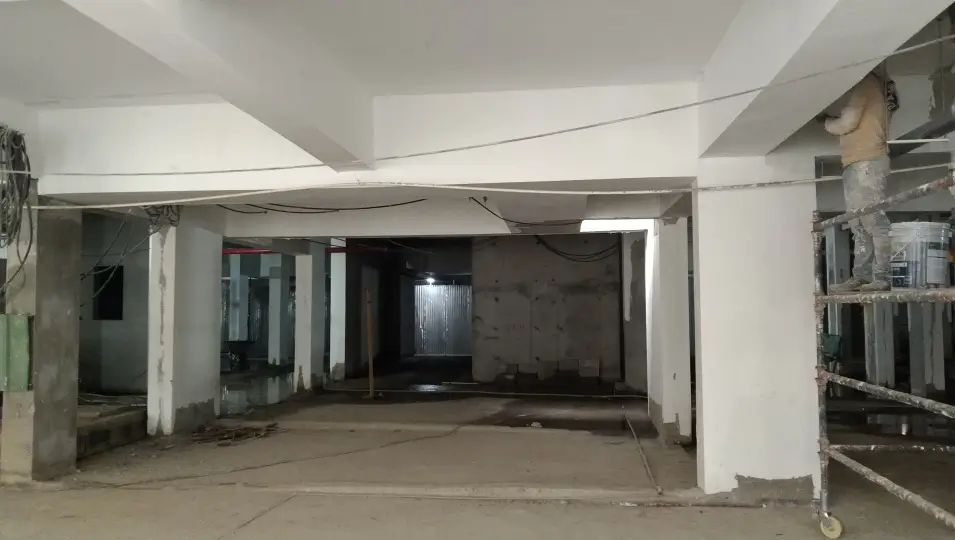 A & B Block – Basement Ceiling Painting Works