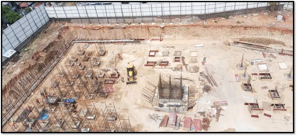 Excavation work in progress